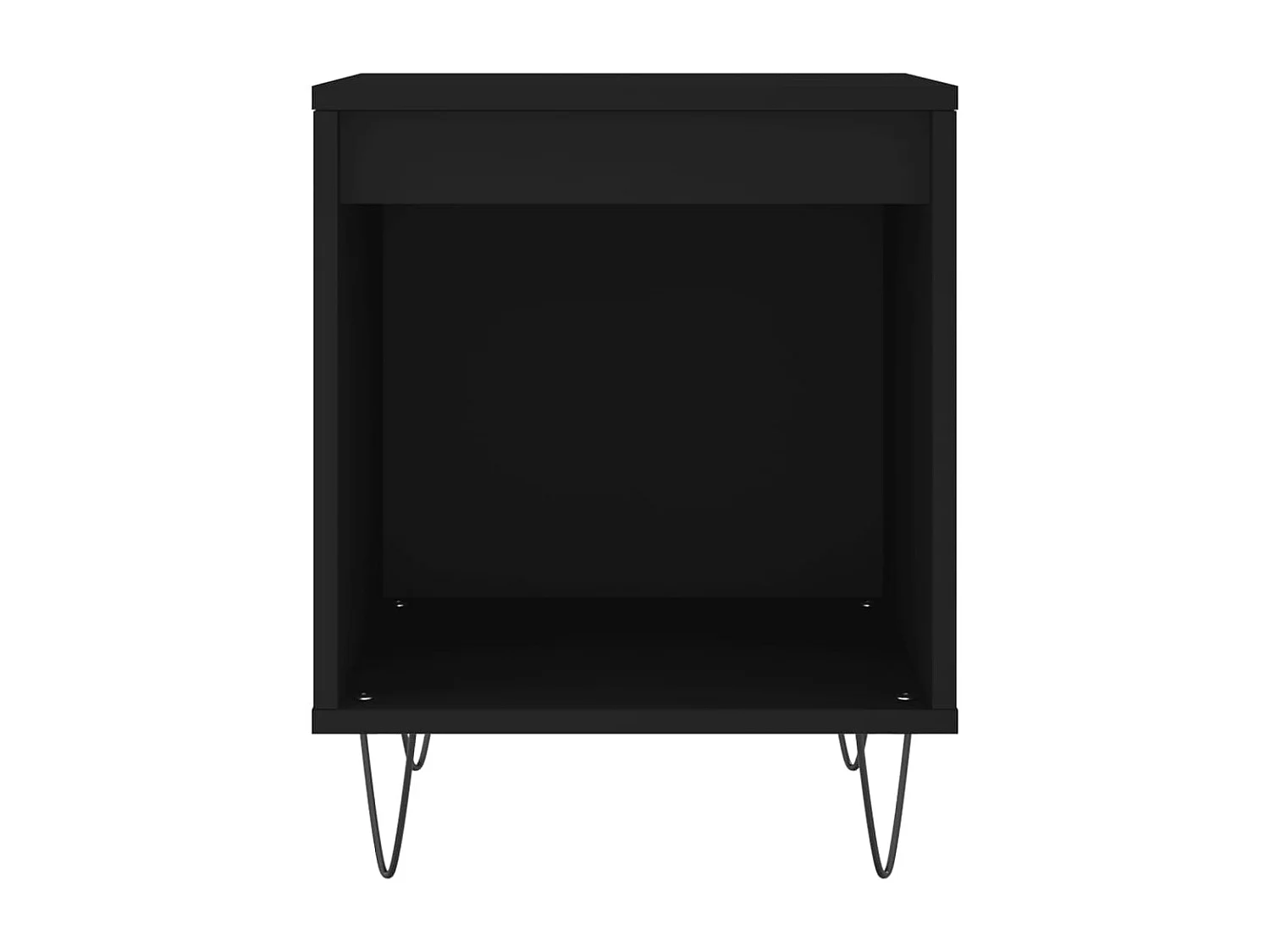 Nachttisch 2er Set-Beistelltisch-Nachttischkommode Schwarz 40x35x50 cm Holzwerkstoff SHL34035