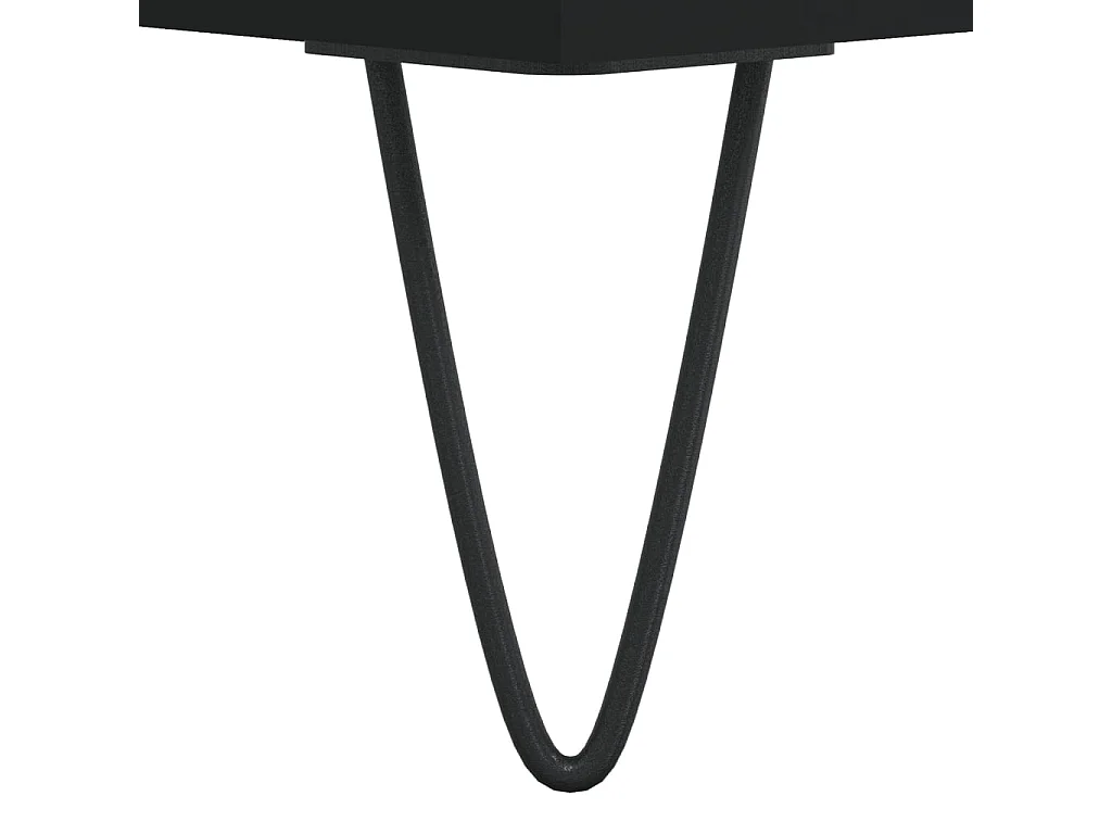 Nachttisch 2er Set-Beistelltisch-Nachttischkommode Schwarz 40x35x50 cm Holzwerkstoff SHL34035