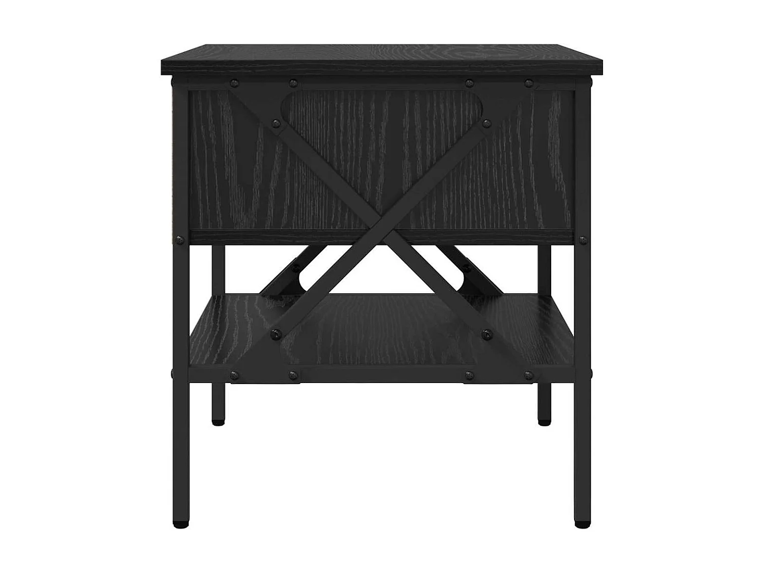 Mesita de Noche | Armario de Noche | Mesilla de noche con cajón Roble negro 40x42x45 cm