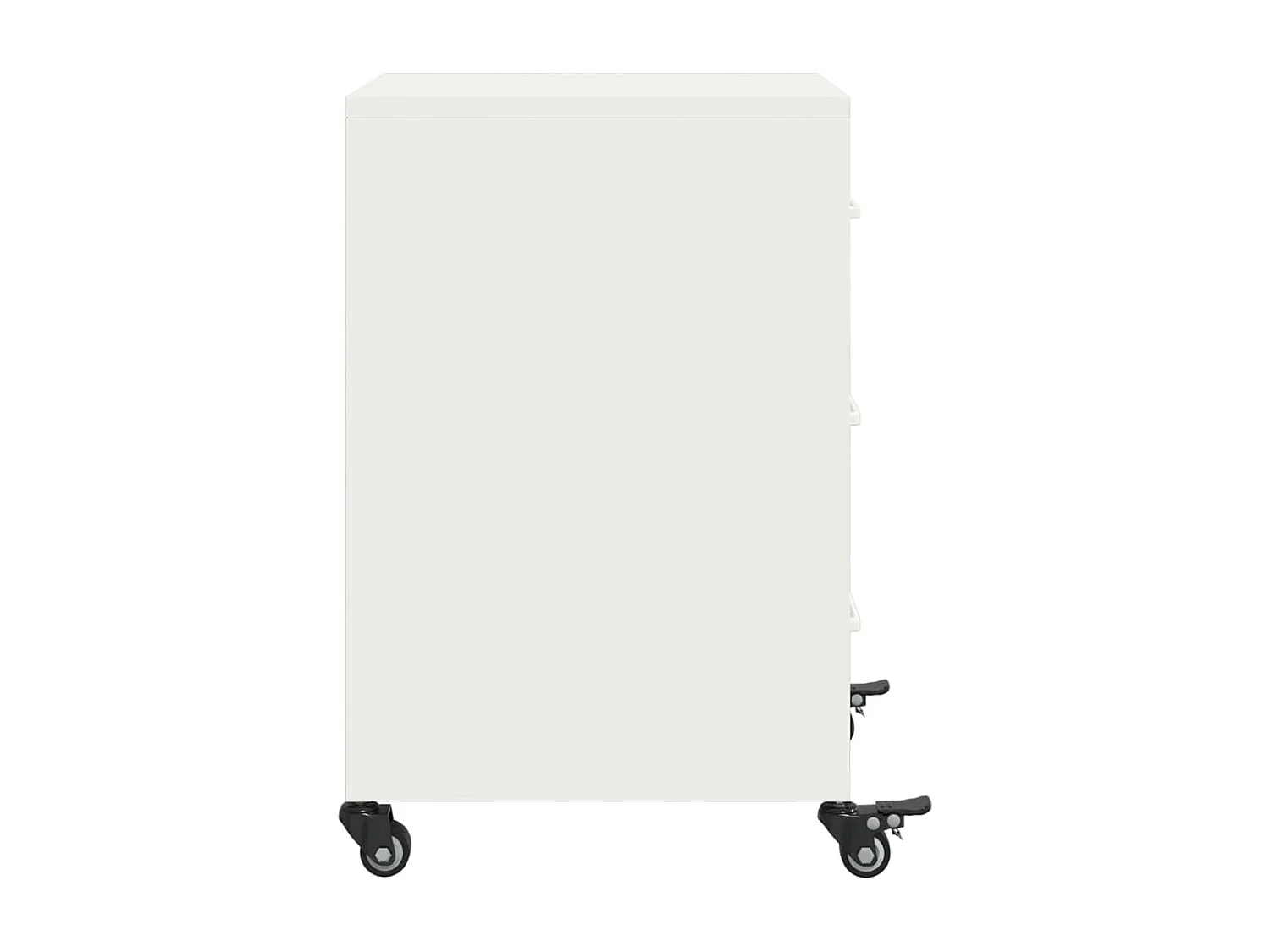 Table de chevet Étroite-Table d'appoint-Table de nuit blanc 36x39x59 cm acier