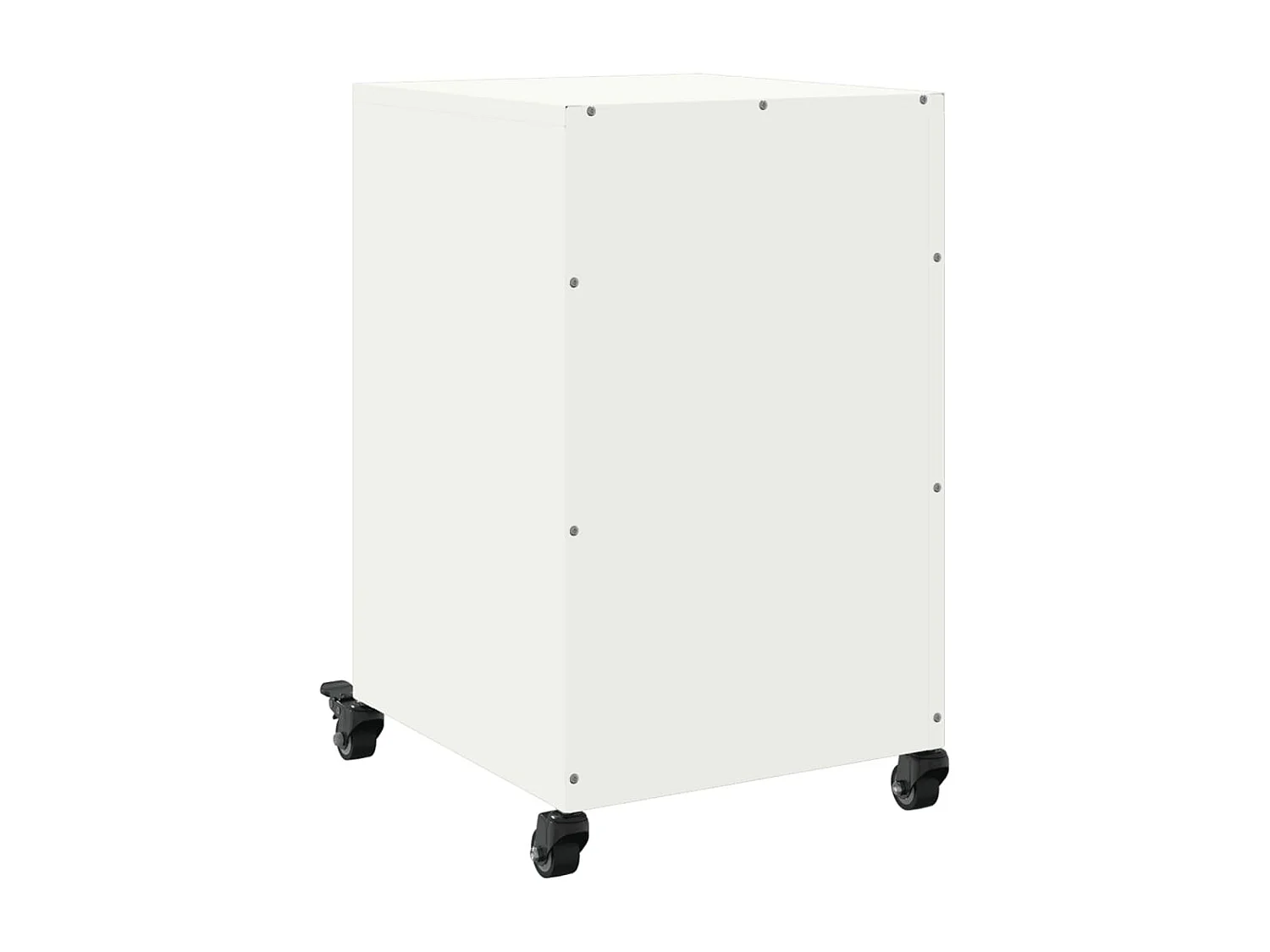 Table de chevet Étroite-Table d'appoint-Table de nuit blanc 36x39x59 cm acier