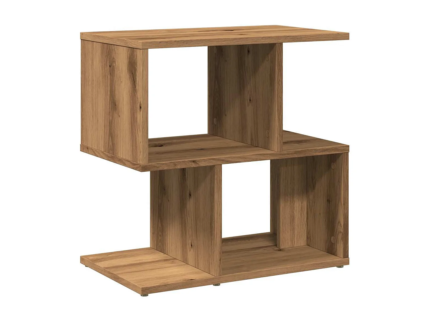 Tables de chevet lot de 2 avec rangement chêne artisanal bois d'ingénierie