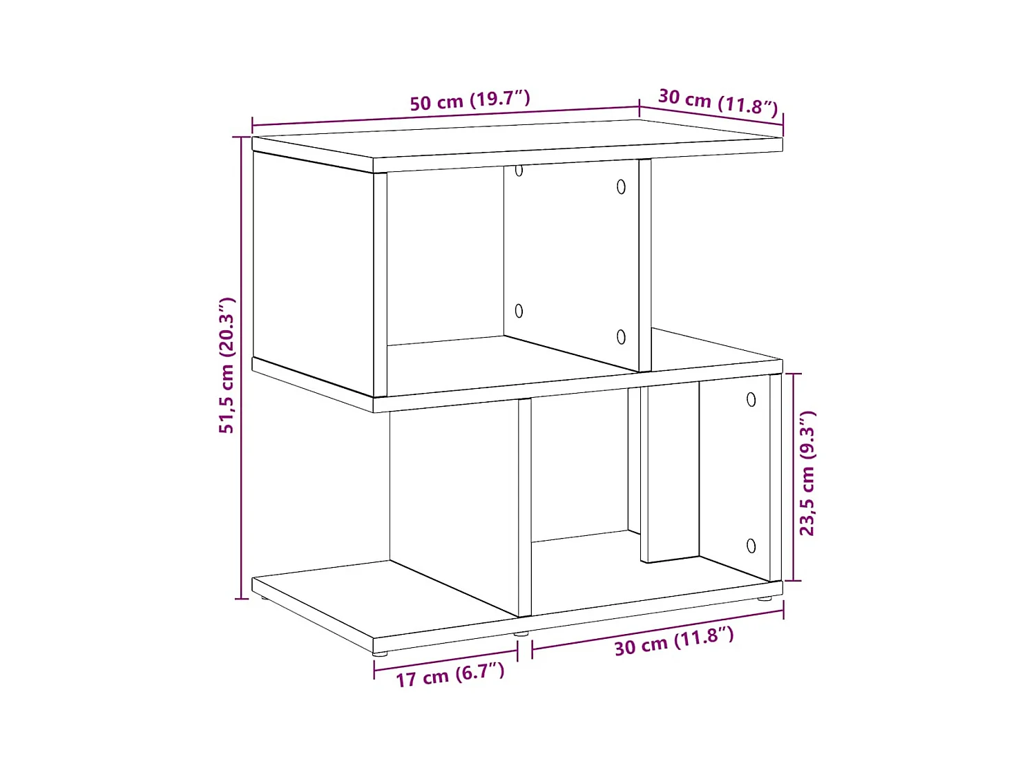 Mesitas de noche | Mesilla de noche 2 uds madera ingeniería roble 50x30x51,5 cm