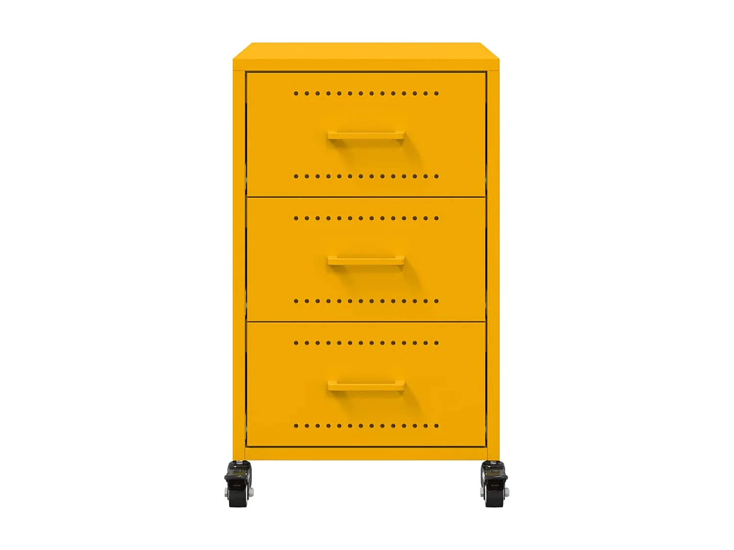 Table de chevet Étroite-Table d'appoint-Table de nuit jaune moutarde 36x39x59 cm acier