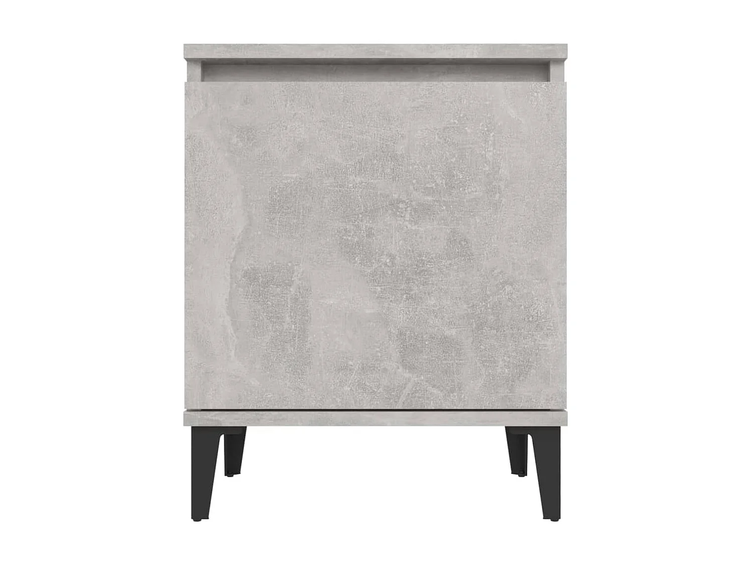 Mesitas de noche | Mesilla de noche con patas de metal gris hormigón 40x30x50 cm
