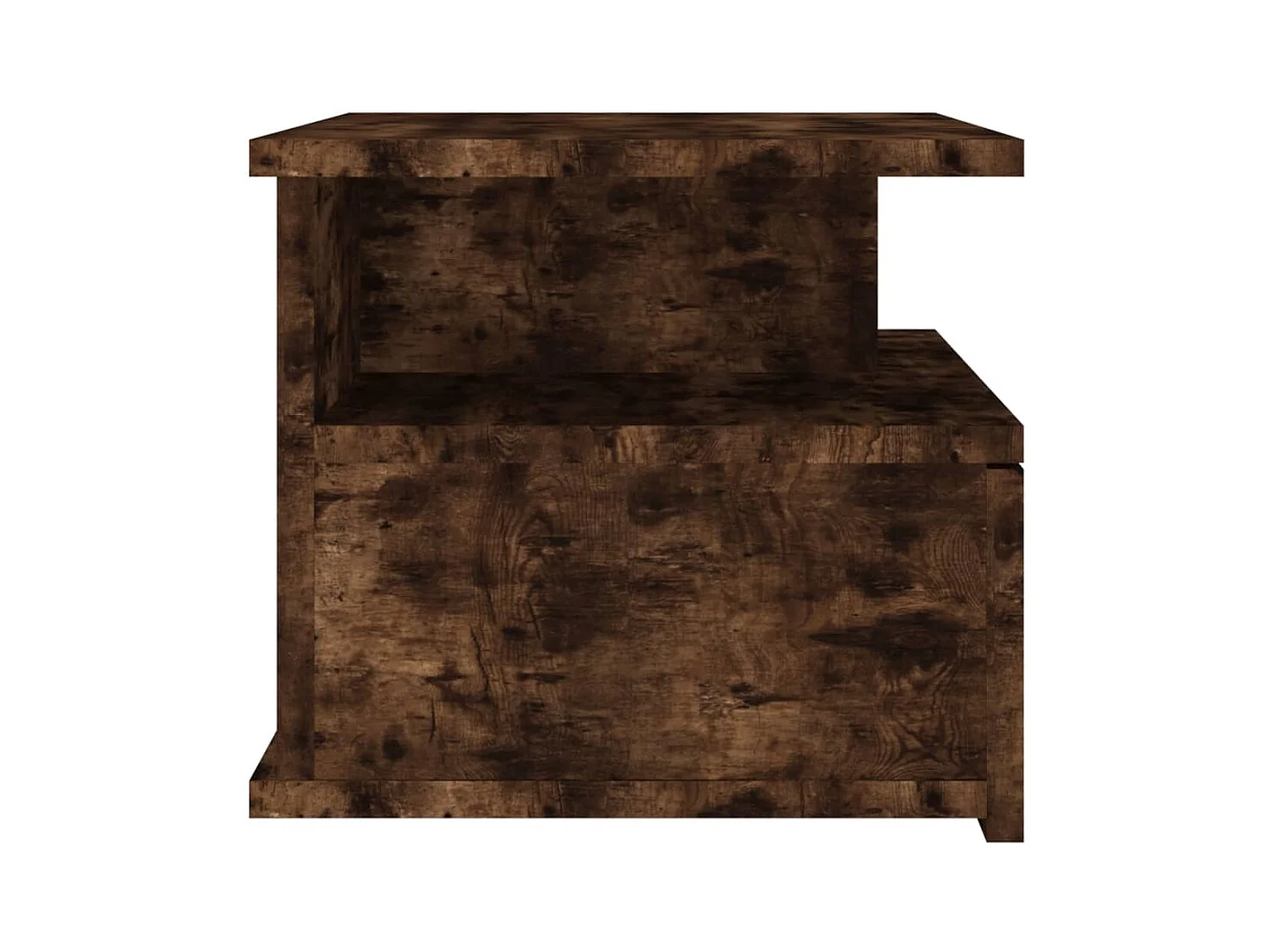 Mesita de noche | Mesilla de noche flotante madera roble ahumado 40x31x27 cm