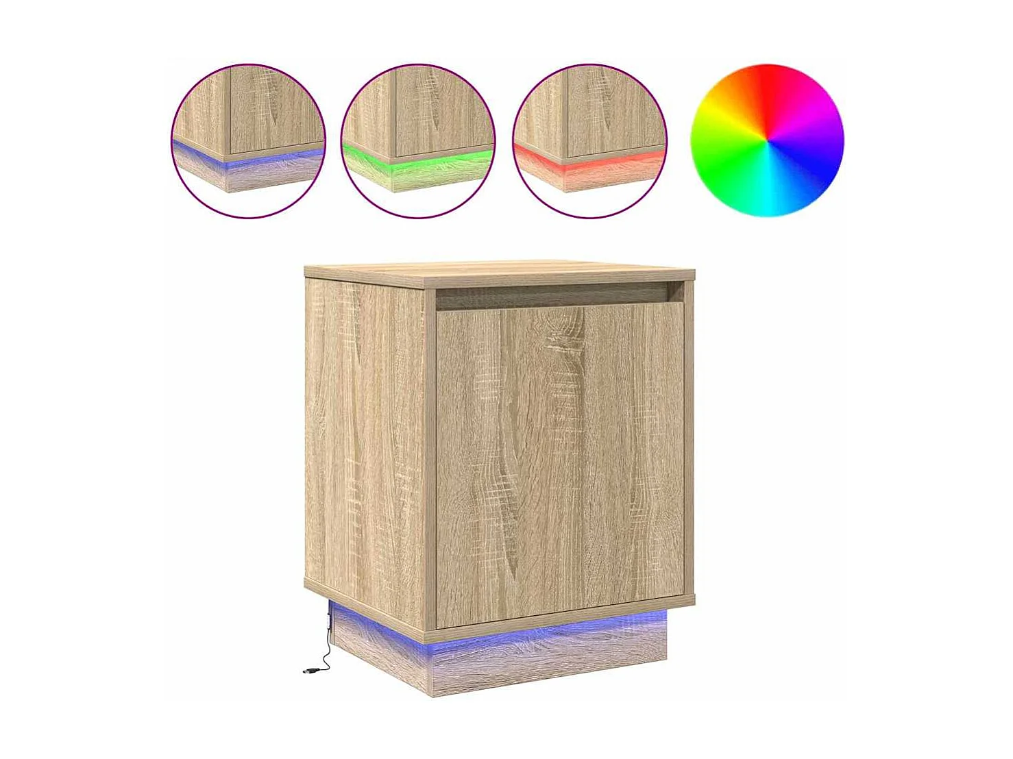 Nachttisch-Beistelltisch Sonoma-Eiche 39 x 34,5 x 50 cm Holzwerkstoff SHL3322