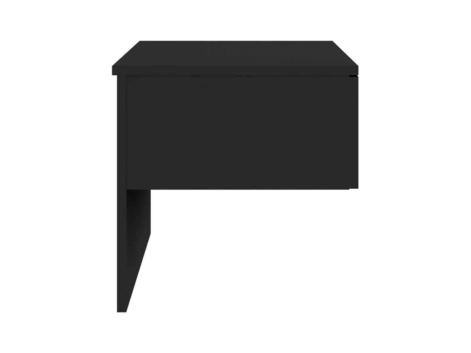 Tables de chevet flottantes-Tables de nuit murale 2 pcs Noir