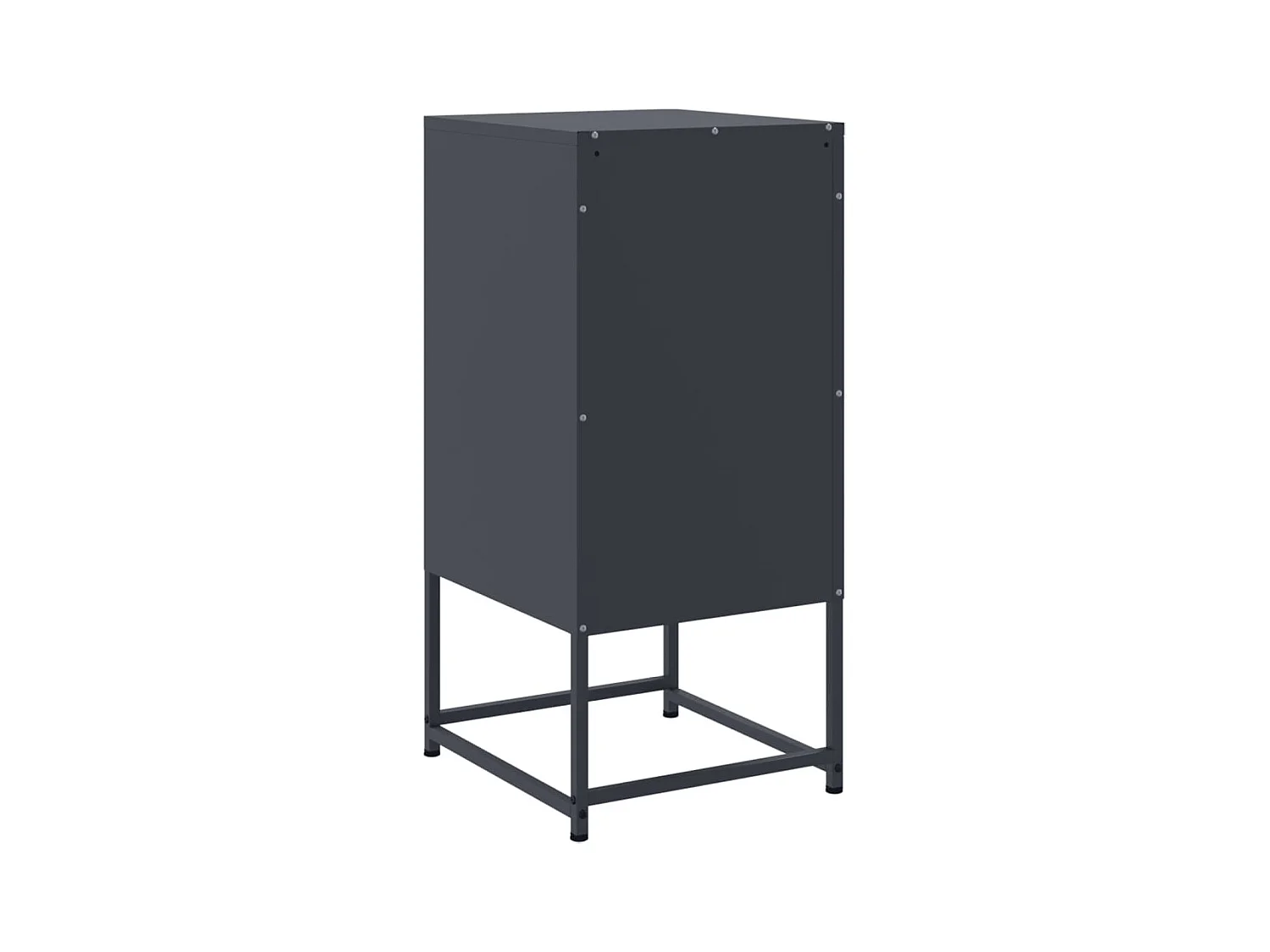 Tables de chevet lot de 2 avec rangement anthracite 36x39x78 cm acier