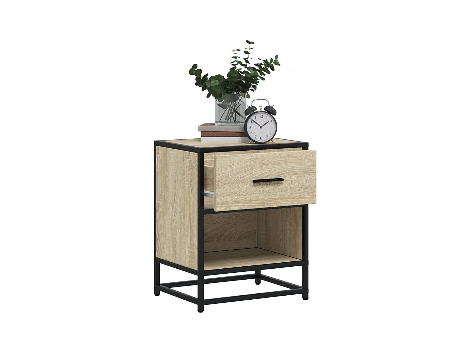 Mesita de noche | Mesilla de noche madera de ingeniería roble Sonoma 40x31x50 cm