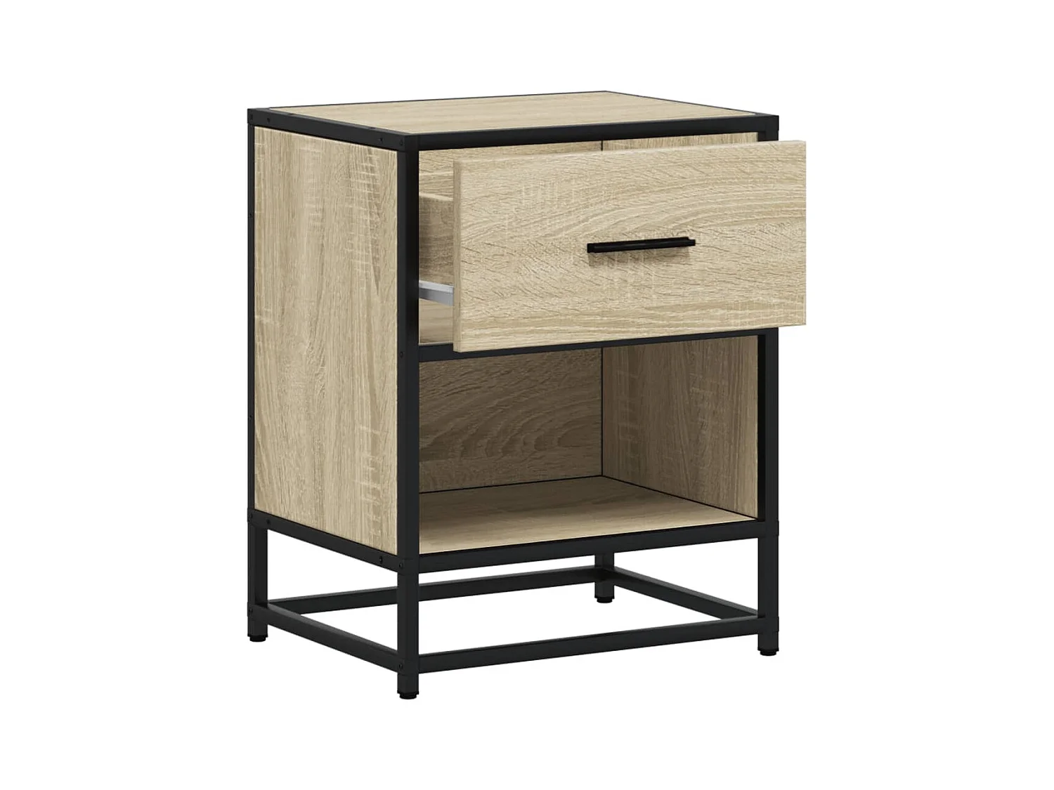 Mesita de noche | Mesilla de noche madera de ingeniería roble Sonoma 40x31x50 cm