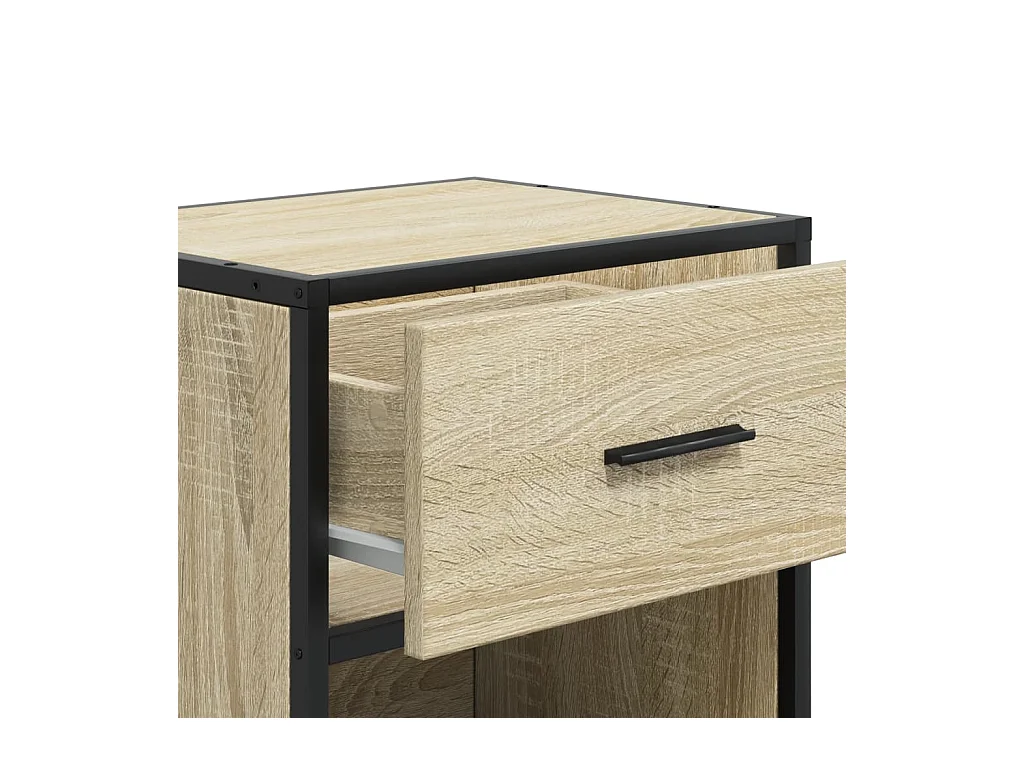 Mesita de noche | Mesilla de noche madera de ingeniería roble Sonoma 40x31x50 cm