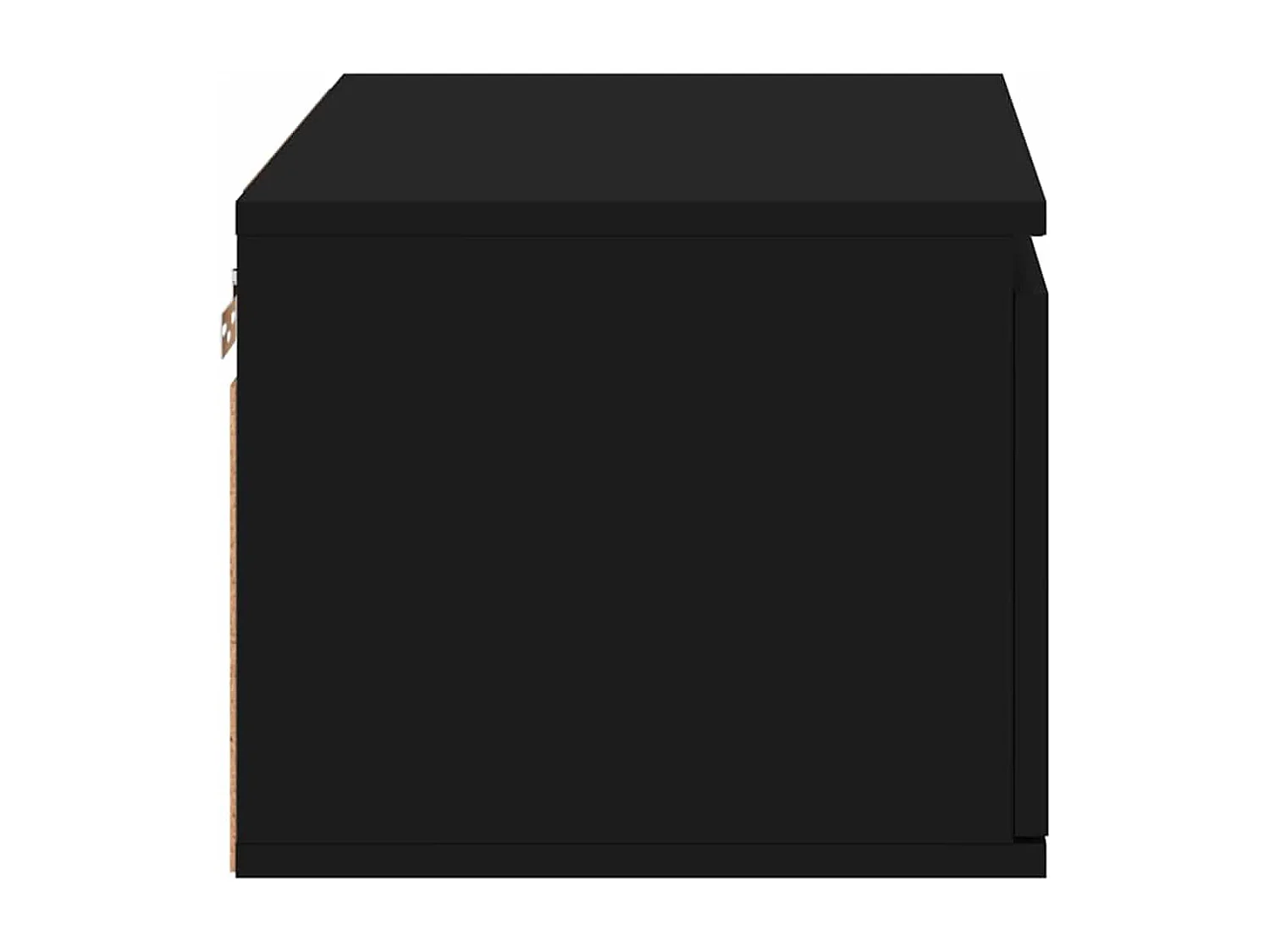 Mesita de noche | Mesilla de noche de pared con luces LED negro