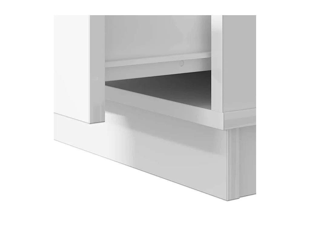 Table de chevet-Table d'appoint Blanc 50x34.5x50 cm. Bois d'ingénierie