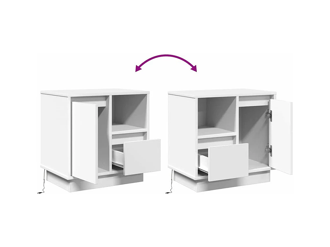 Armario de Noche 50x34.5x50 cm. Madera contrachapada