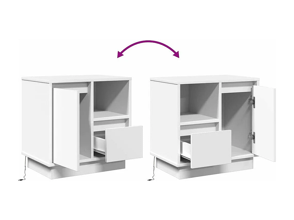 Armario de Noche 50x34.5x50 cm. Madera contrachapada