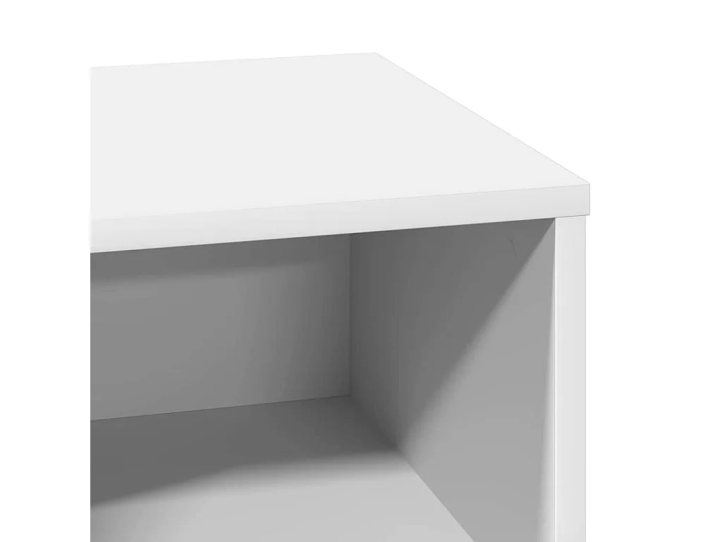 Nachttisch-Beistelltisch mit Schubladen Weiß 50 x 34,5 x 50 cm Holzwerkstoff SHL44177