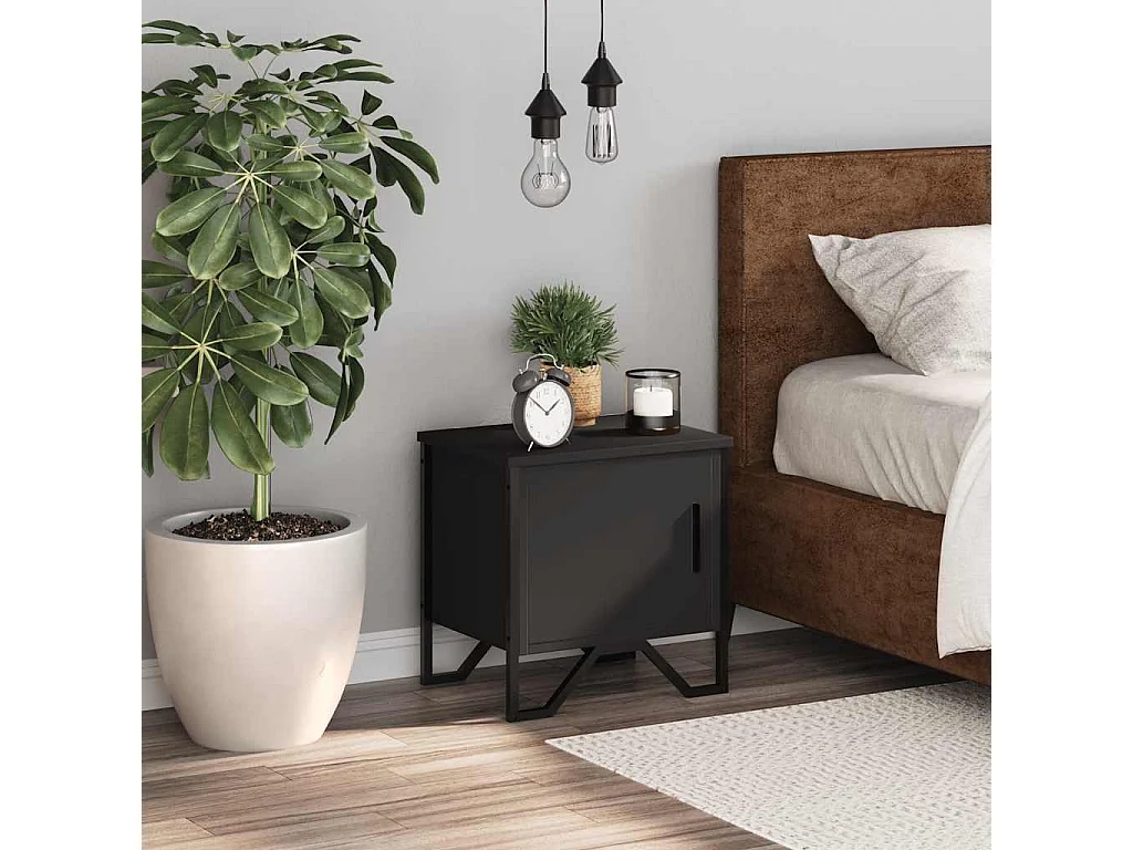 Nachttisch-Beistelltisch Schwarz 40x30x40 cm Holzwerkstoff SHL13015