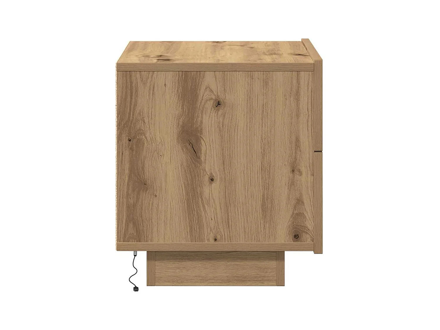 Table de chevet-Table d'appoint avec tiroir chêne artisanal 70x36x40.5 cm