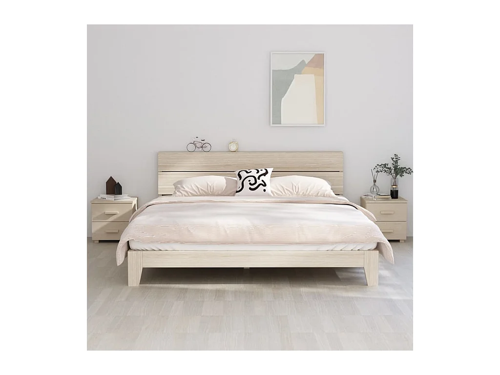 Mesitas de noche | Mesilla de noche 2 uds HAMAR pino macizo marrón miel 40x35x44,5 cm