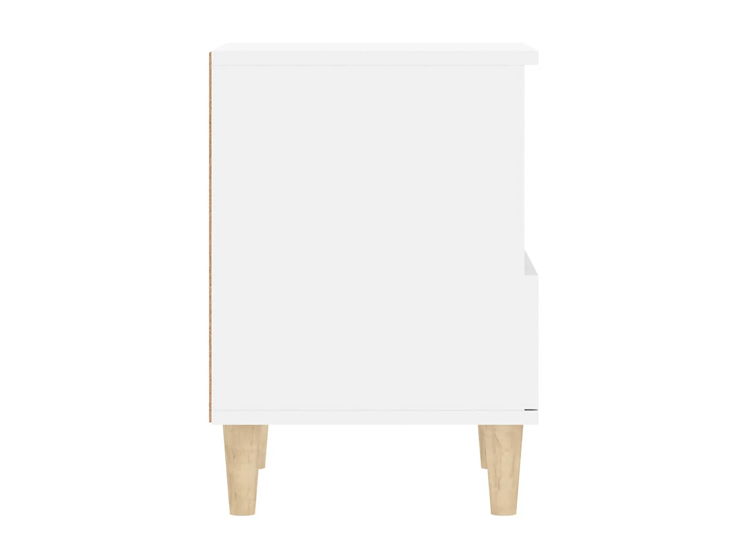 Nachttisch 2er Set-Beistelltisch-Nachttischkommode Weiß 40x35x50 cm SHL55034