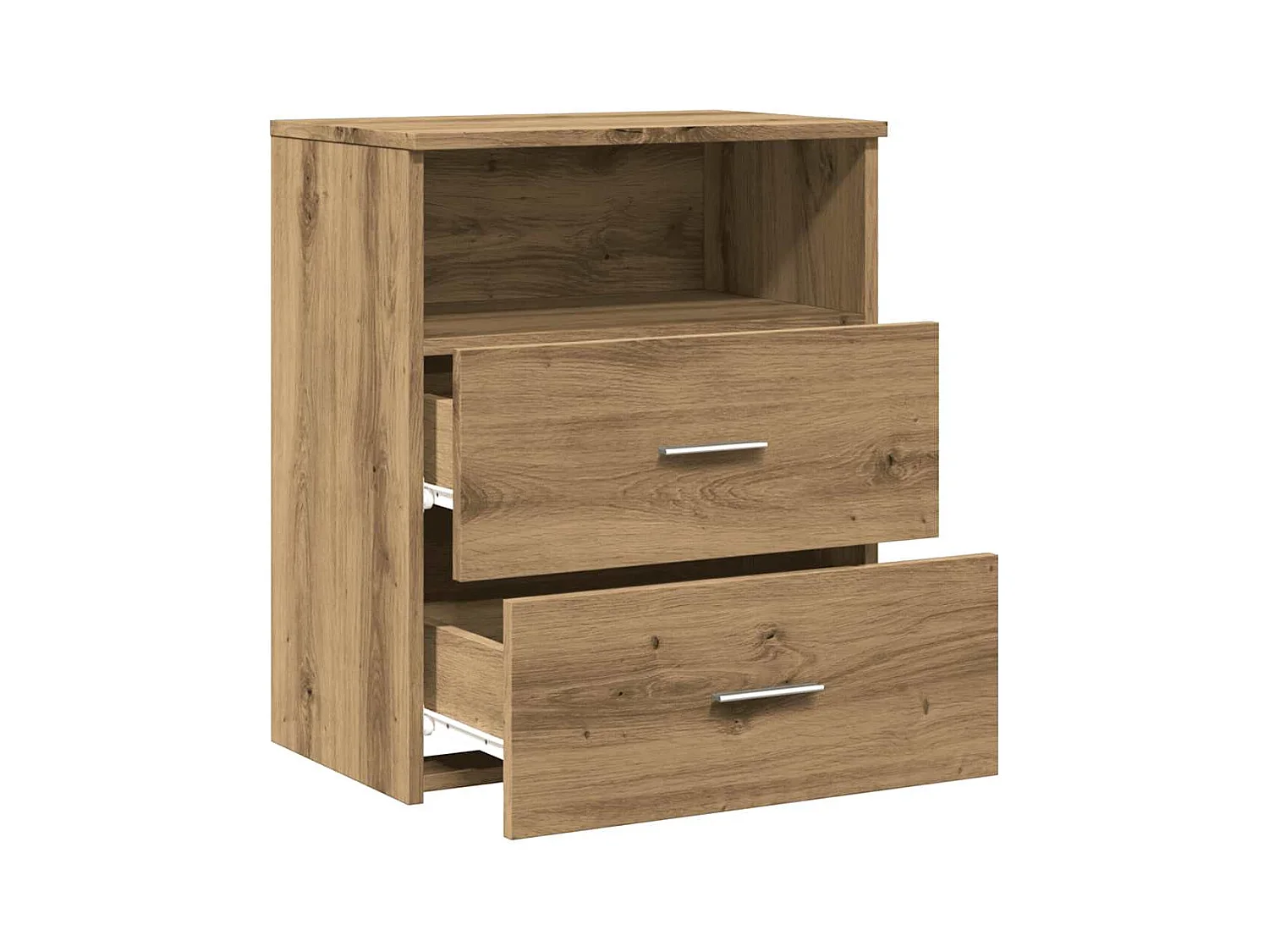 Mesitas de noche | Mesilla de noche 2 uds madera ingeniería roble artisan 50x32x60 cm