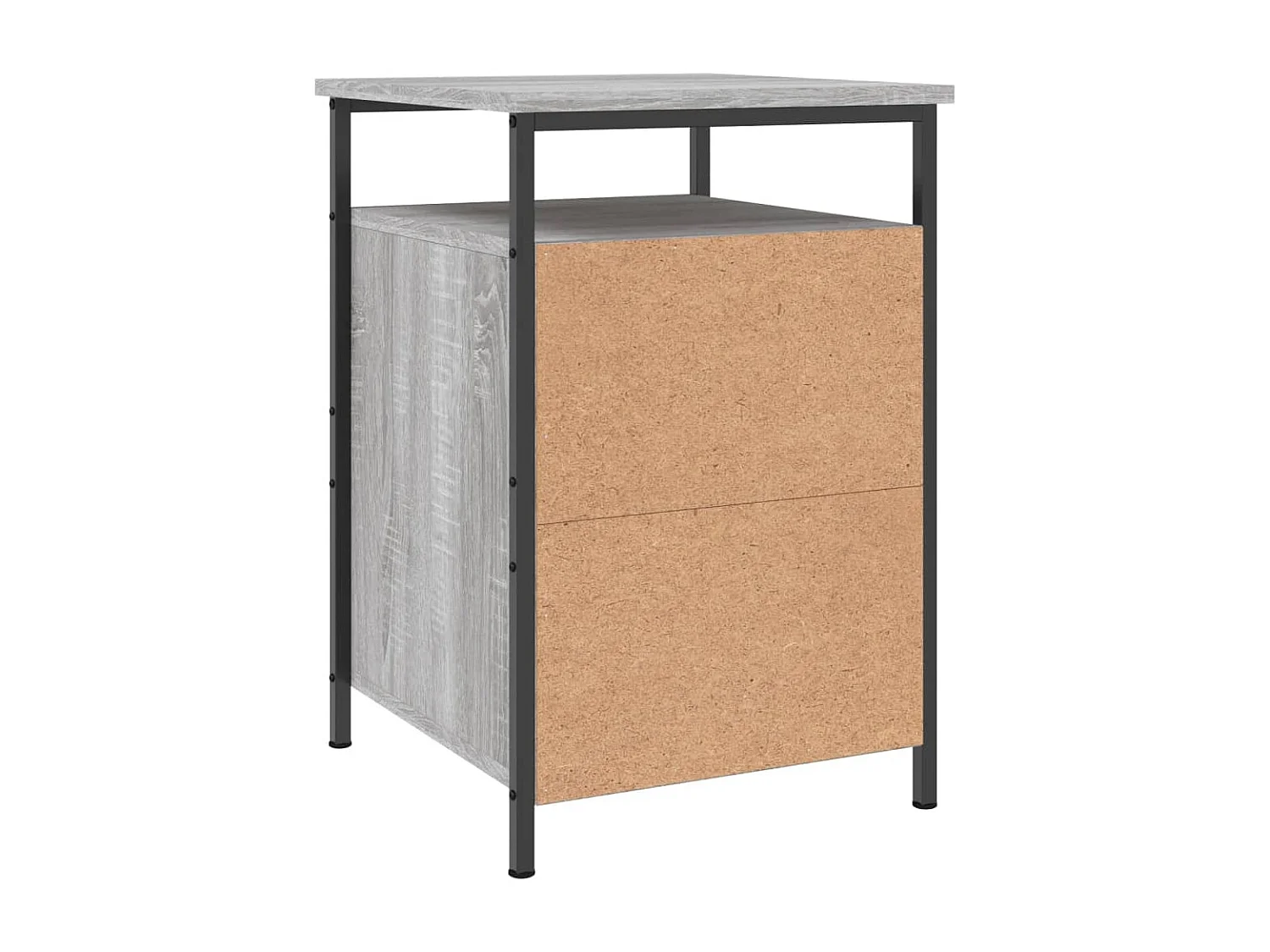 Nachttisch 2er Set-Beistelltisch-Nachttischkommode Grau Sonoma 40x42x60 cm Holzwerkstoff SHL56701
