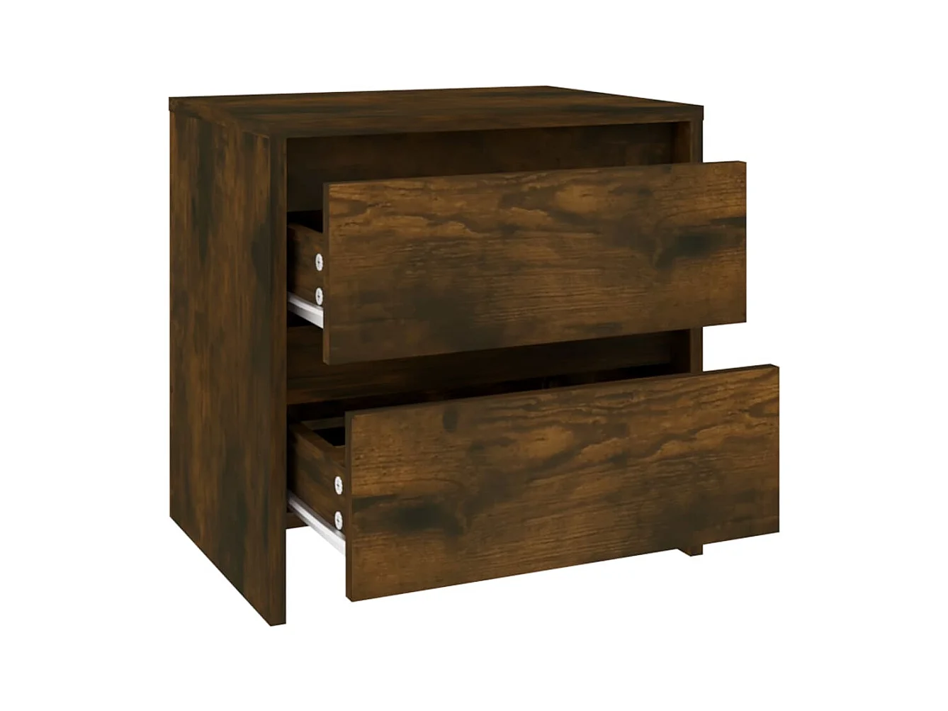 Tables de chevet lot de 2 chêne fumé 45x34,5x44,5cm bois ingénierie