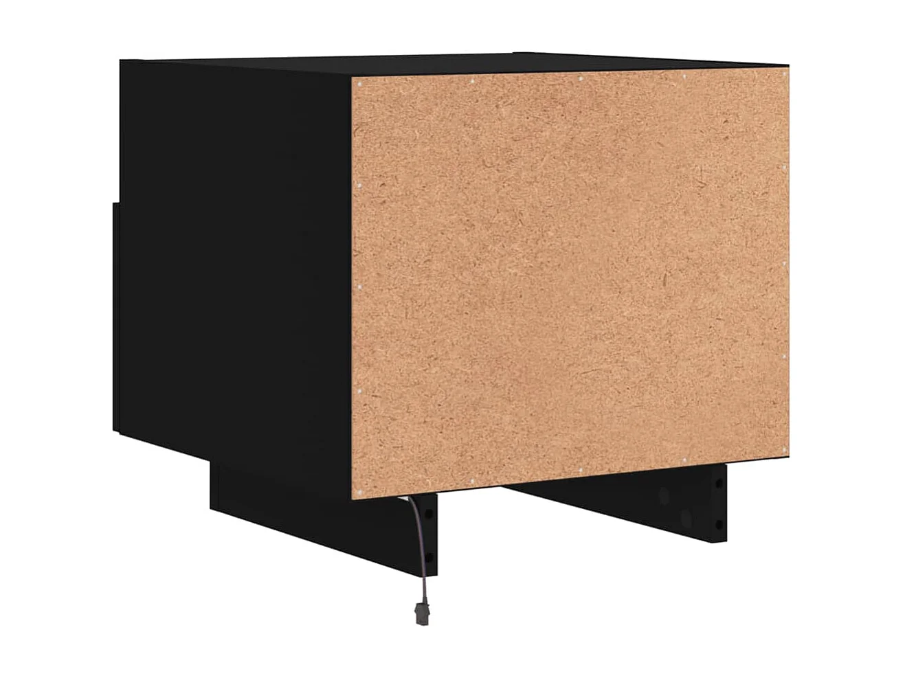 Nachttisch-Beistelltisch-Nachtschrank mit LED-Leuchten Schwarz 40x39x37 cm SHL96400