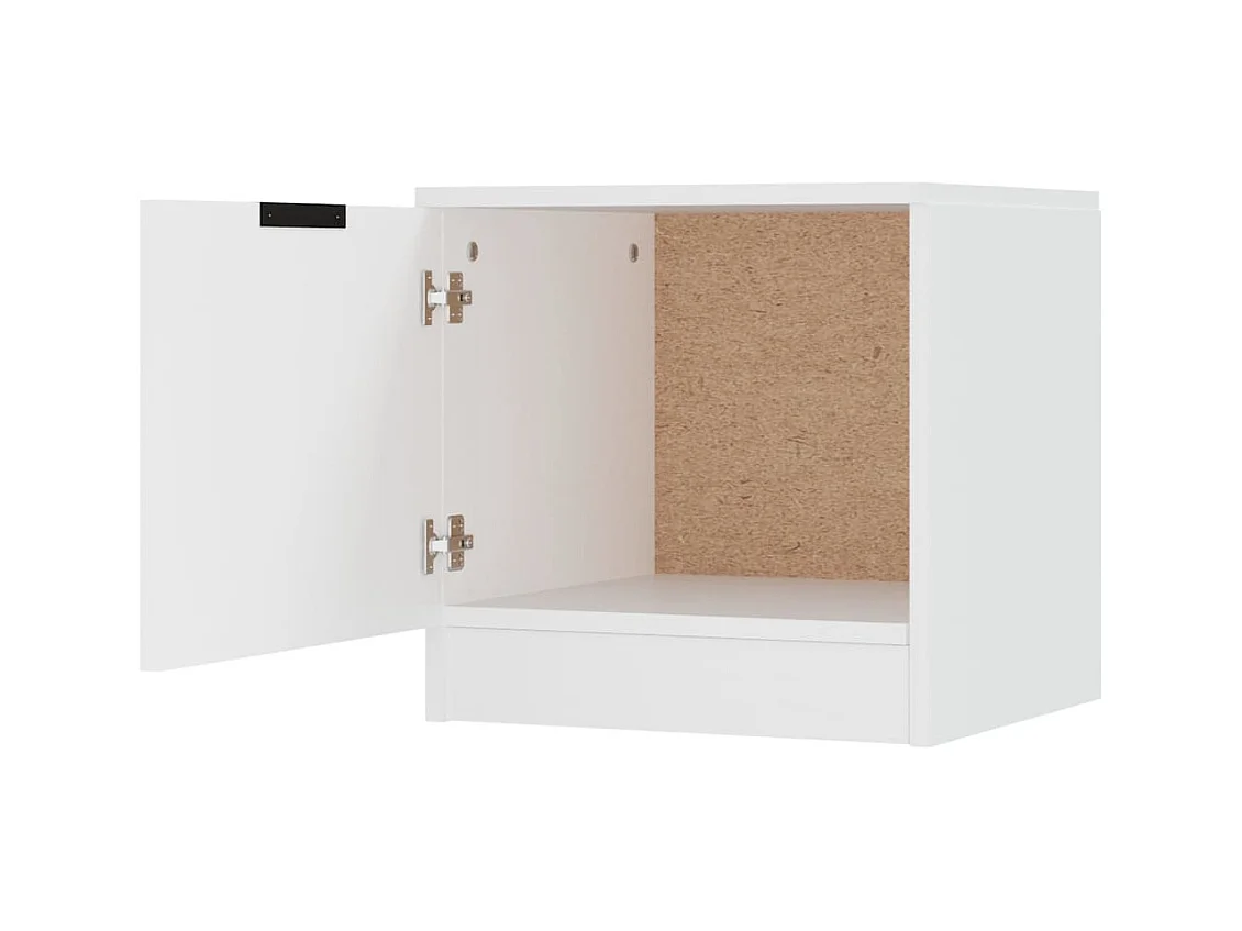 Mesitas de noche | Mesilla de noche 2 unidades color blanco 40x39x40 cm