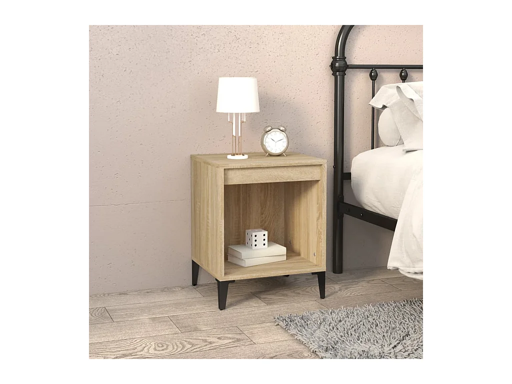 Table de chevet-Table d'appoint-Table de nuit Chêne sonoma 40x35x50 cm