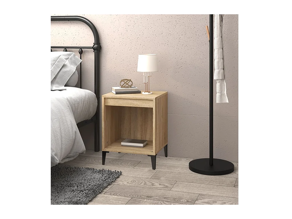 Table de chevet-Table d'appoint-Table de nuit Chêne sonoma 40x35x50 cm