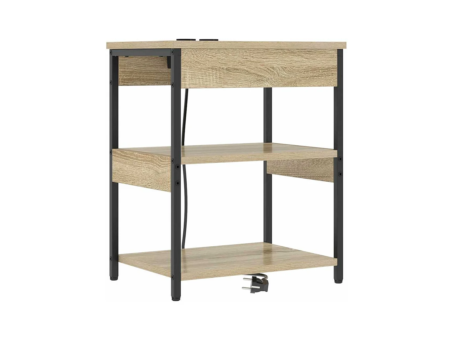 Mesita de Noche | Mesa auxiliar | Armario de Noche 2 uds. Roble Sonoma Madera contrachapada