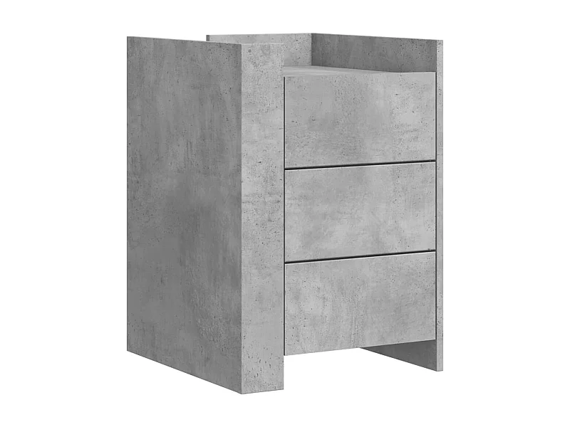 Mesita de noche | Mesilla de noche madera de ingeniería gris hormigón 45x50x65 cm