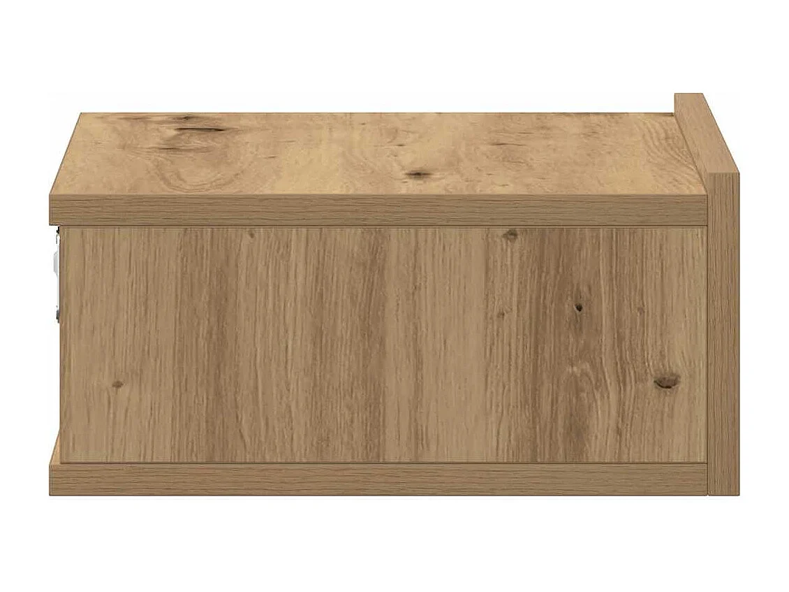 Nachttisch hängend | Wand-Nachttisch Artisan-Eiche 40x32x15 cm Holzwerkstoff SHL2629