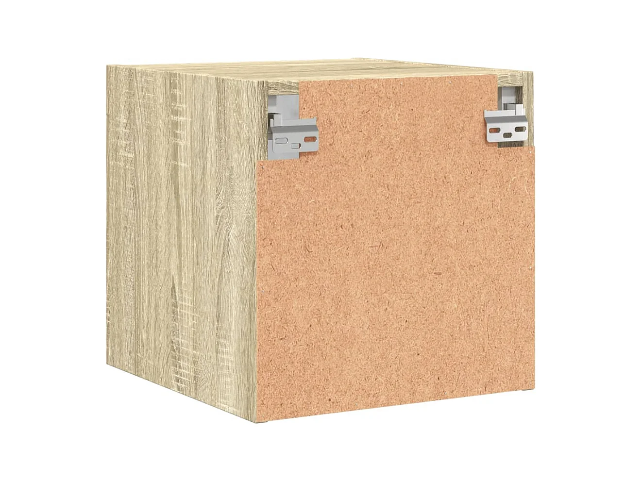 Mesitas de noche | Mesilla de noche con puertas vidrio 2 uds roble Sonoma 35x37x35 cm