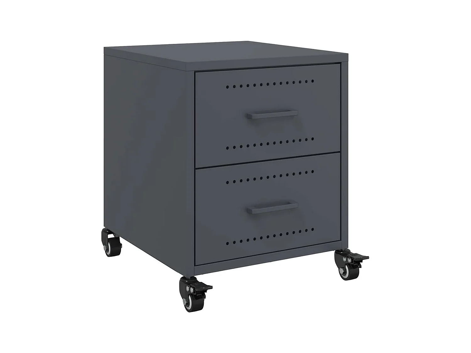 Table de chevet Étroite-Table d'appoint-Table de nuit anthracite 36x39x43,5 cm acier