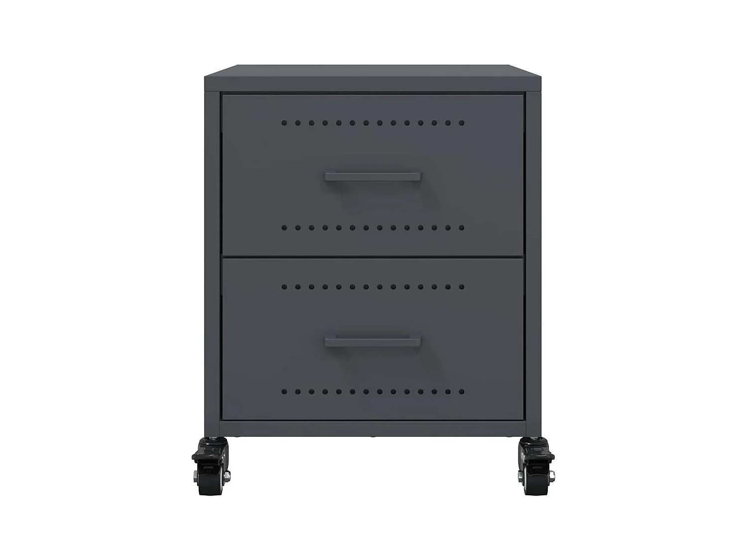 Table de chevet Étroite-Table d'appoint-Table de nuit anthracite 36x39x43,5 cm acier