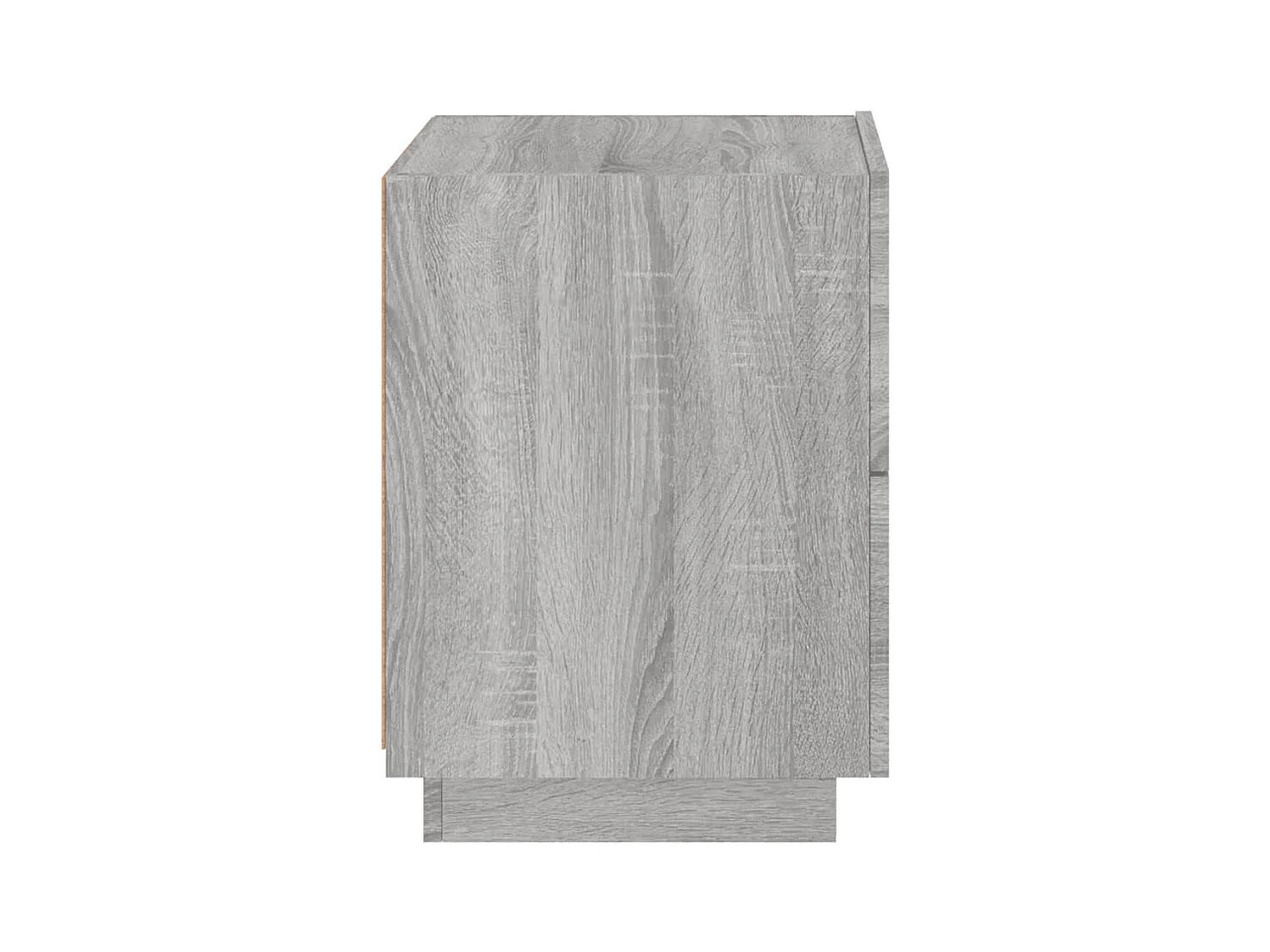 Mesita de noche | Mesilla de noche con luces LED madera de ingeniería gris Sonoma