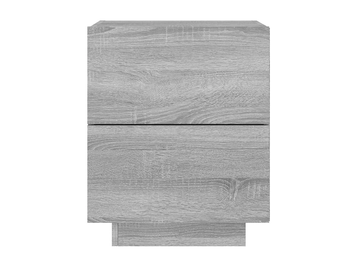 Mesita de noche | Mesilla de noche con luces LED madera de ingeniería gris Sonoma