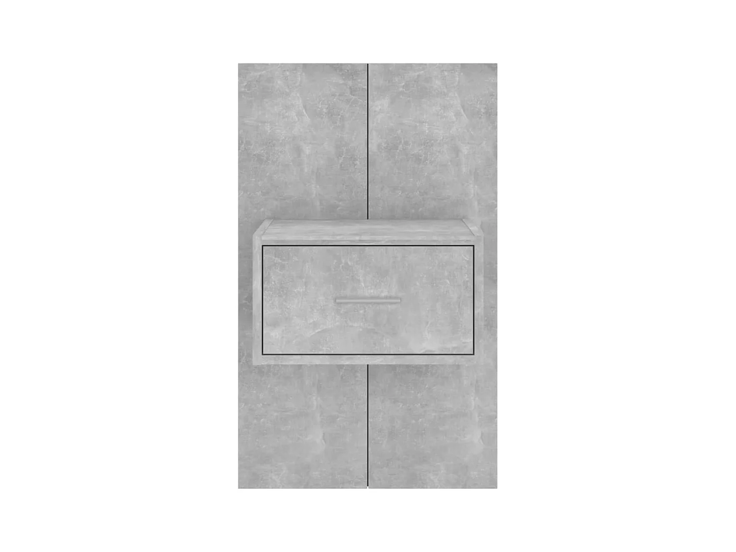 Mesitas de noche | Mesilla de noche de pared 2 unidades color gris hormigón