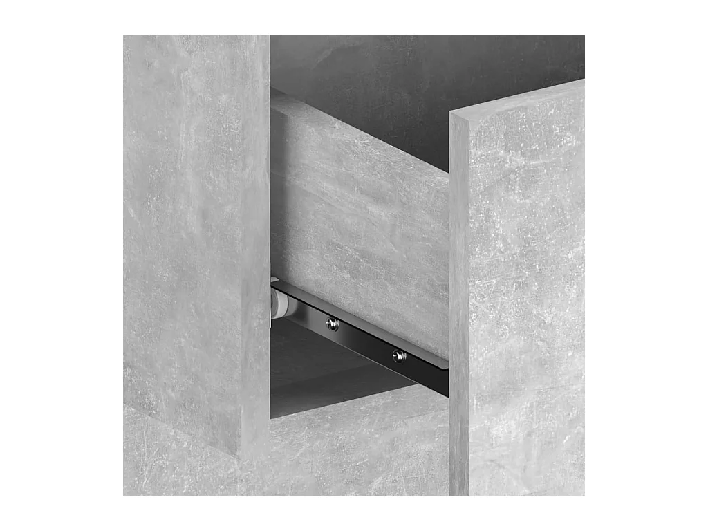 Mesitas de noche | Mesilla de noche de pared 2 unidades color gris hormigón