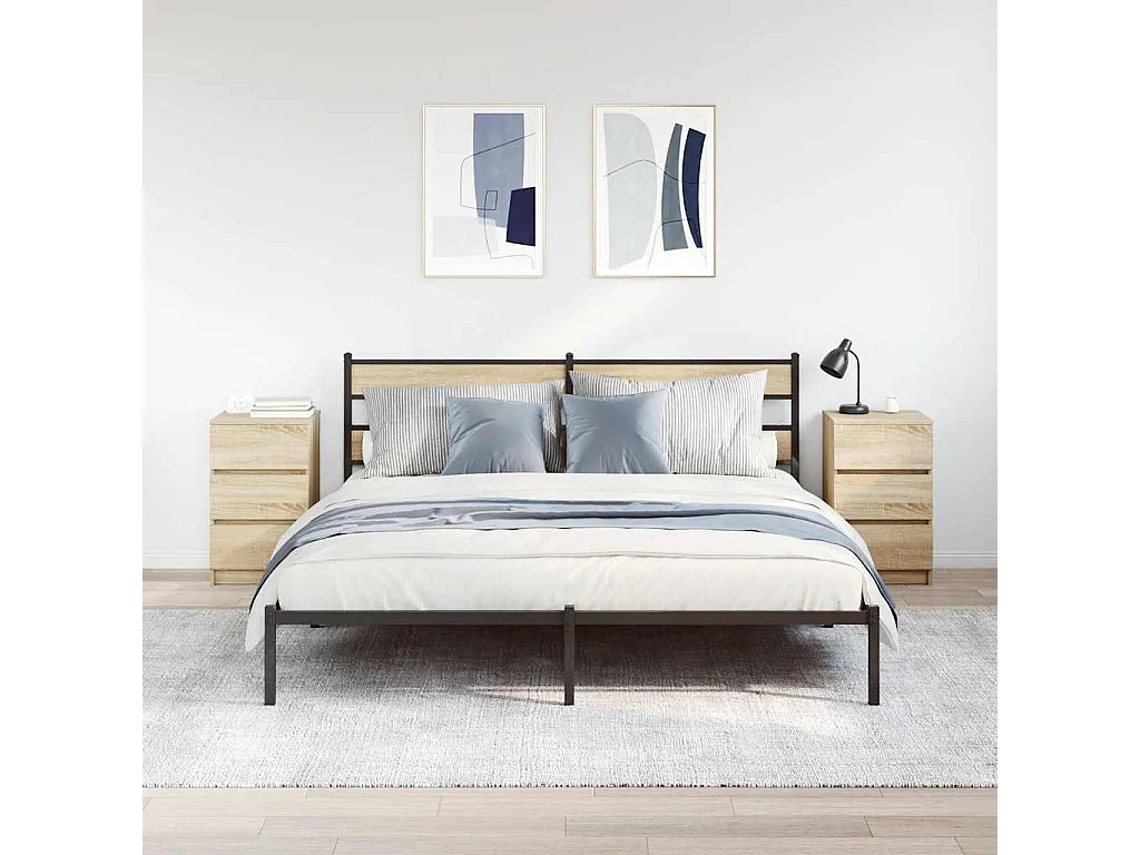 Nachttische mit 3 Schubladen 2 Stk. Sonoma-Eiche 39x35x65 cm SHL34338