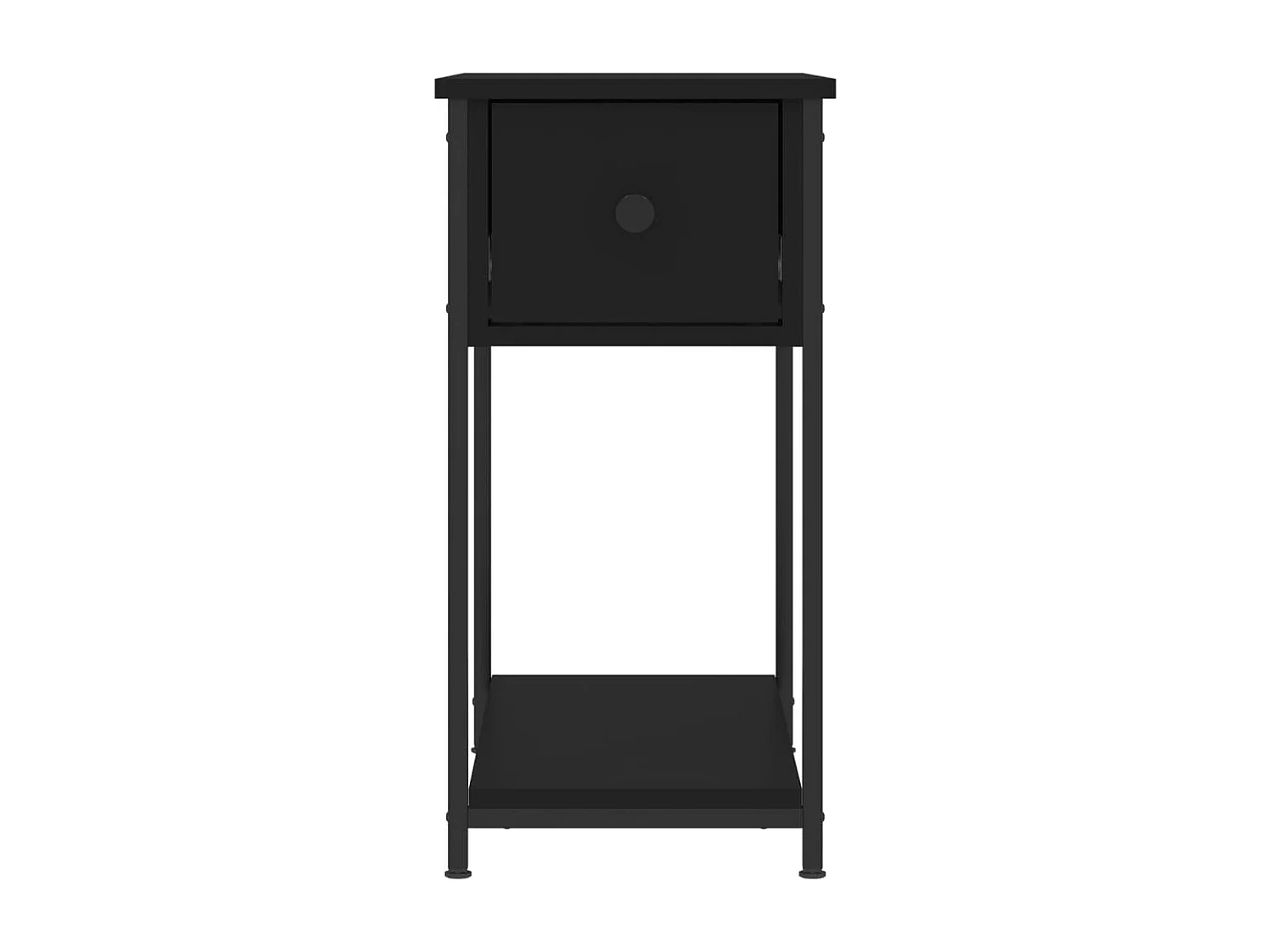 Nachttisch 2er Set-Beistelltisch-Nachttischkommode Schwarz 30x60x60 cm Holzwerkstoff SHL65852