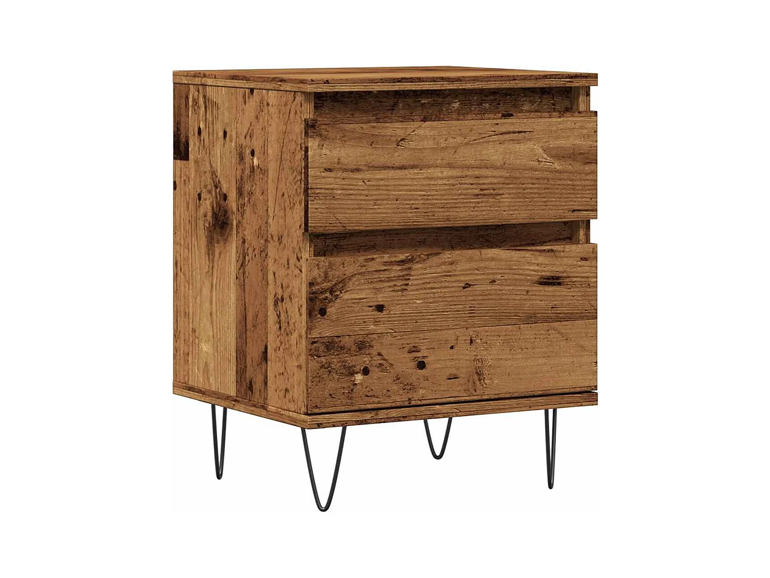 Mesita de noche | Mesilla de noche madera ingeniería madera envejecida 40x35x50 cm