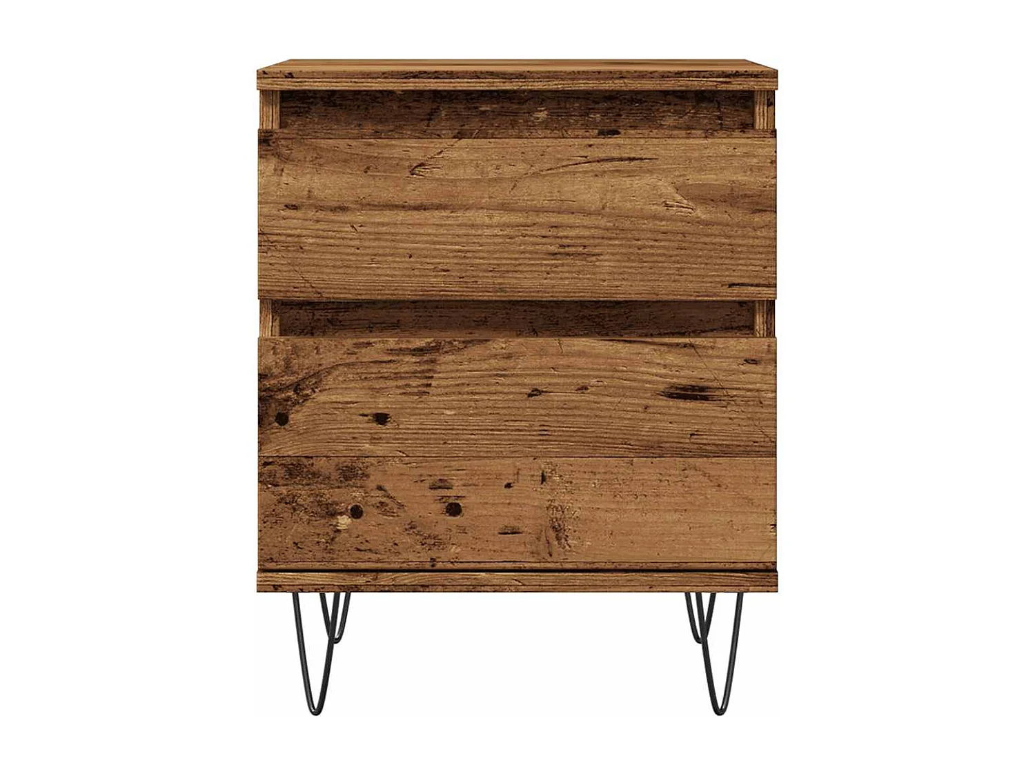 Mesita de noche | Mesilla de noche madera ingeniería madera envejecida 40x35x50 cm