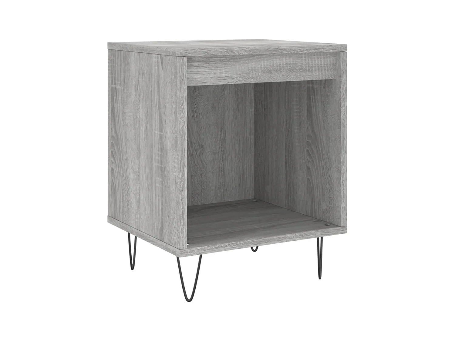 Mesita de noche | Mesilla de noche 2 uds. madera ingeniería gris Sonoma 40x35x50 cm