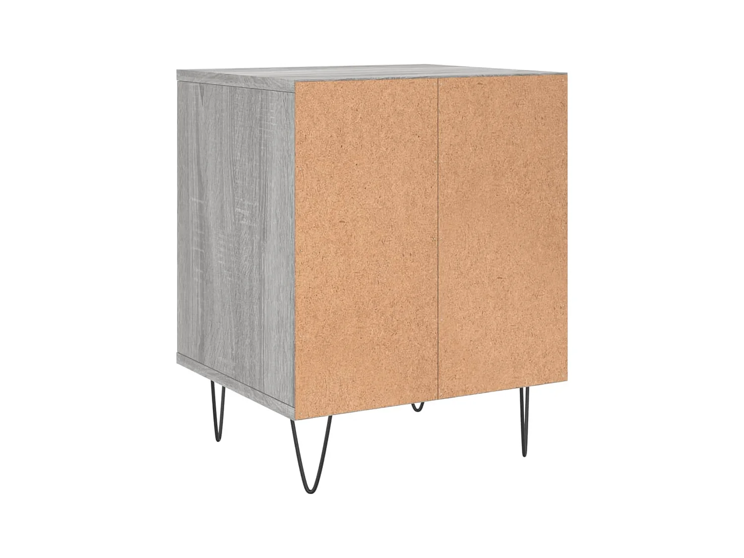 Mesita de noche | Mesilla de noche 2 uds. madera ingeniería gris Sonoma 40x35x50 cm