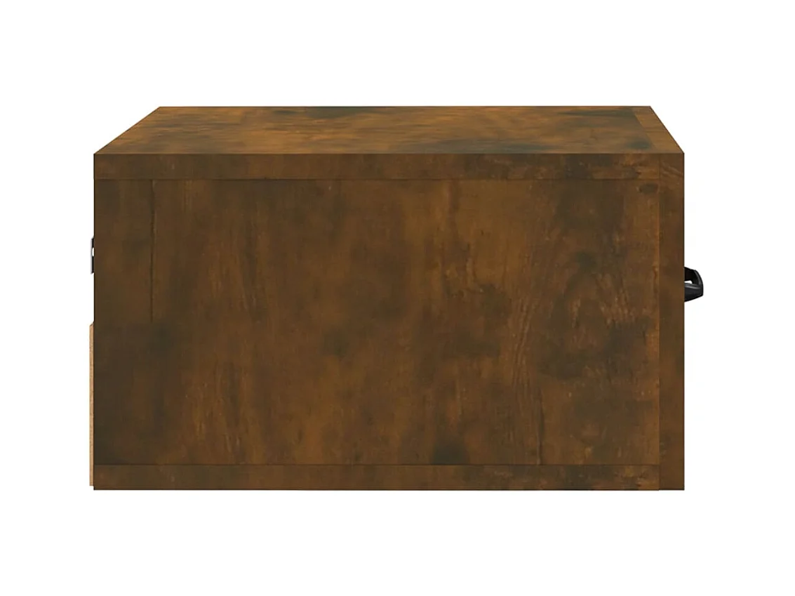 Mesa de Cabeceira Moderna de parede 2 peças 35x35x20 cm carvalho fumado