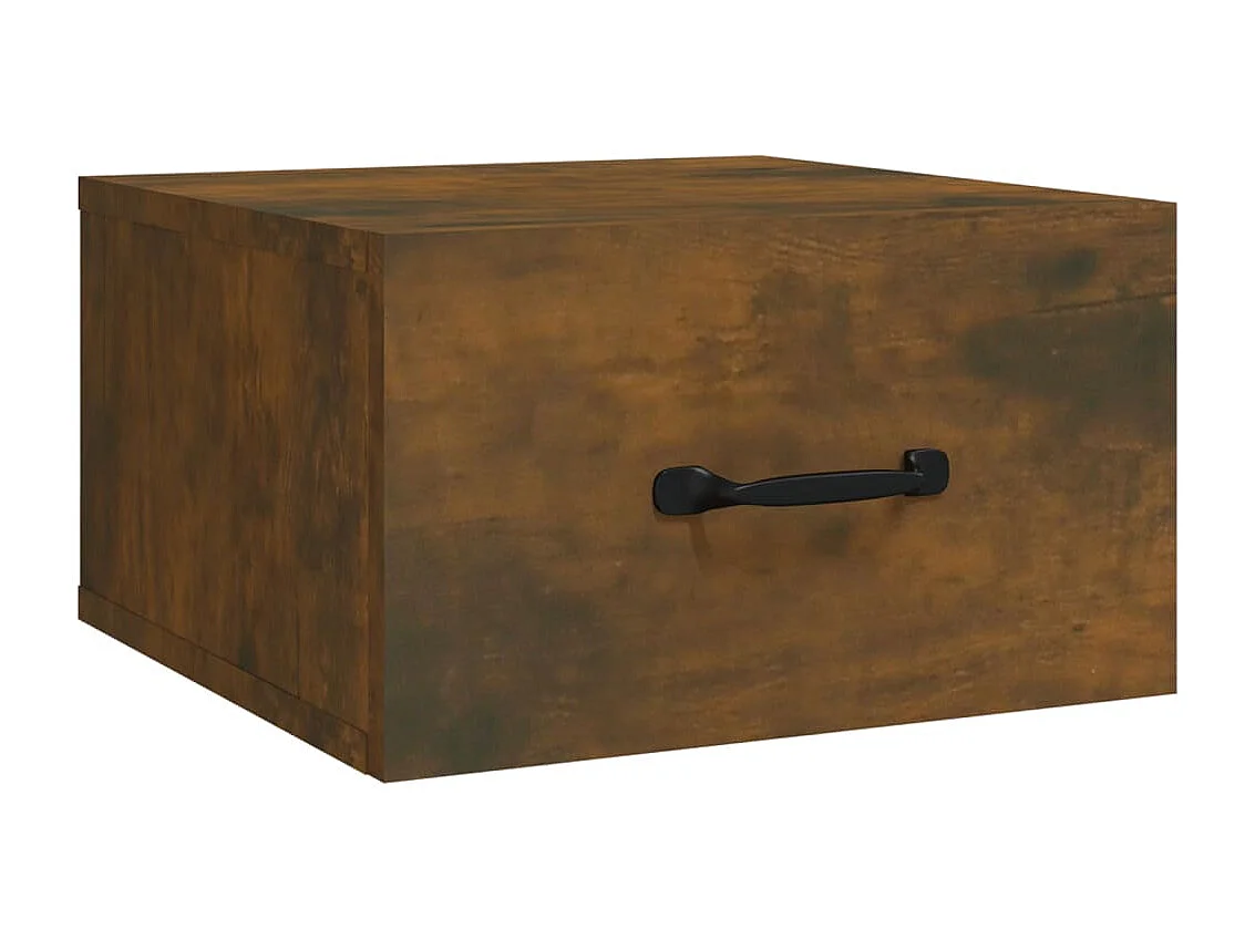 Lot de 2 Tables de chevet flottantes Chêne fumé 35x35x20 cm